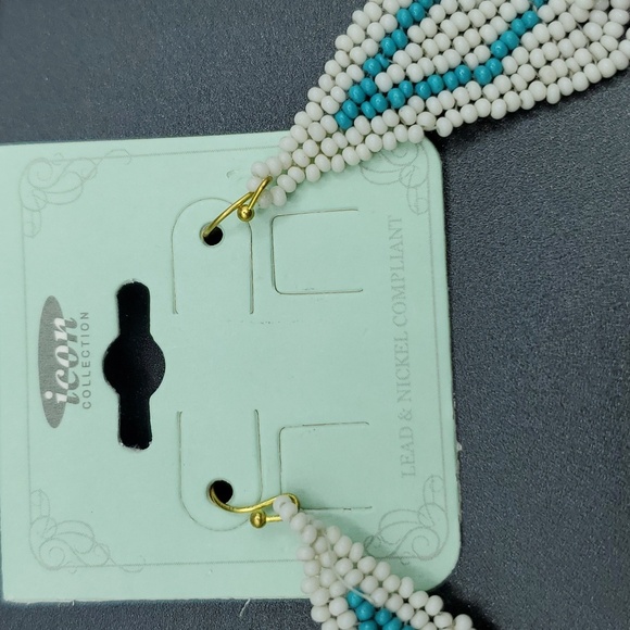 NWT Handmade Diamond Aztec Seedbead Tassel Dangle Earrings Plated 2 Choices - Picture 10 of 10